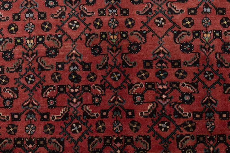Perserteppich - Nomadic - 146 x 190 cm - dunkelrot