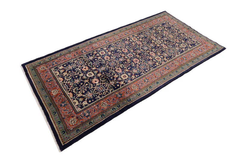 Perserteppich - Nomadic - 136 x 255 cm - dunkelblau