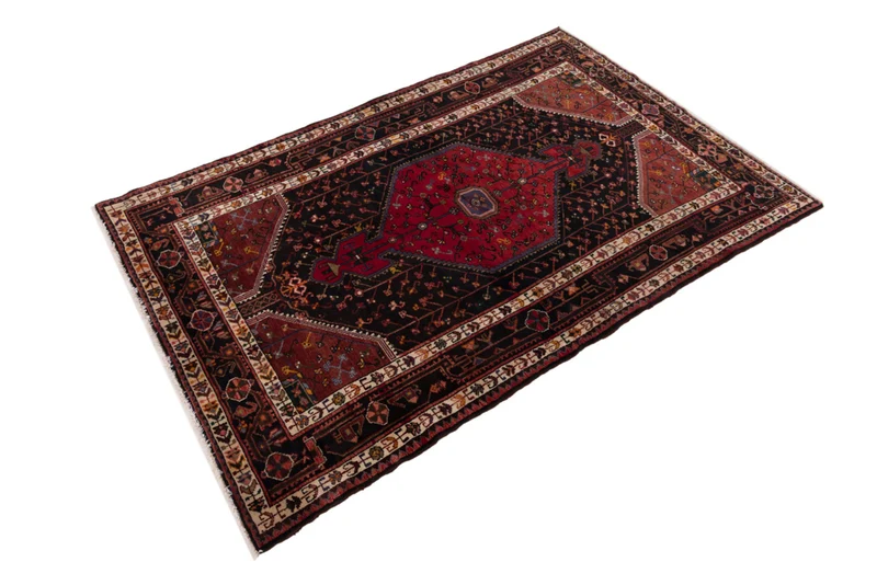 Perserteppich - Nomadic - 145 x 225 cm - dunkelrot