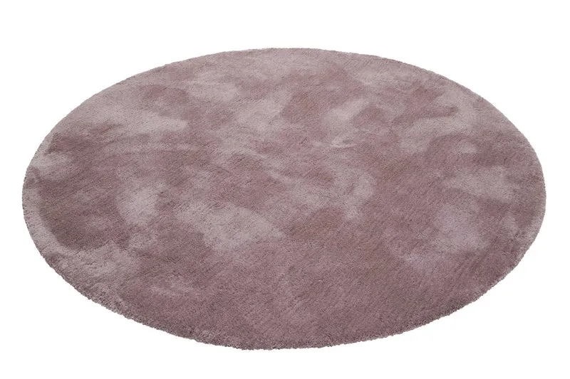 Esprit Teppich Rund Altrosa Flieder Hochflor "Relaxx"