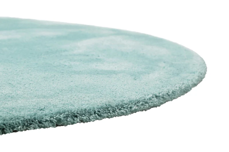 Teppich Rund Türkis Hochflor "Pisa" Homie Living