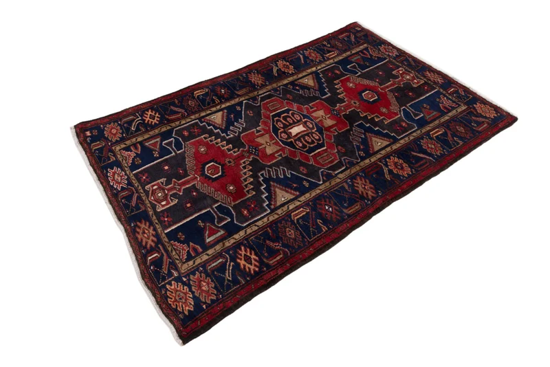 Perserteppich - Nomadic - 140 x 205 cm - dunkelrot