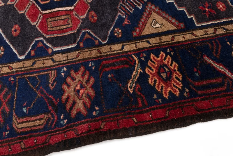 Perserteppich - Nomadic - 140 x 205 cm - dunkelrot