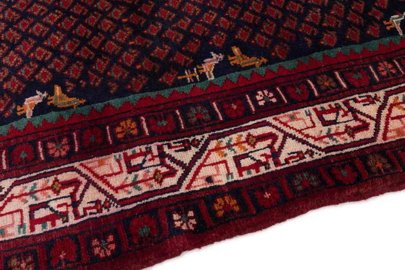 Perserteppich - Nomadic - 138 x 215 cm - dunkelrot