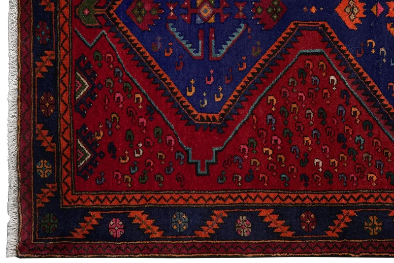 Khamseh · Handgeknüpft – Rot, 241x148 cm