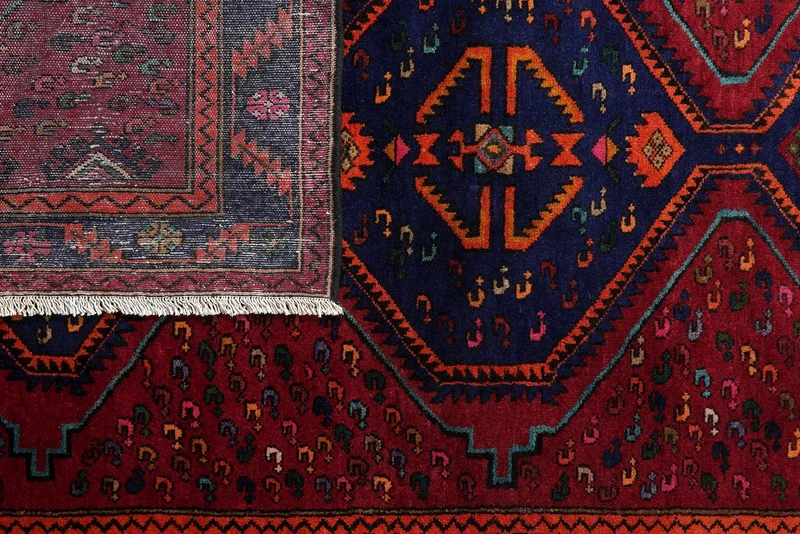 Khamseh · Handgeknüpft – Rot, 241x148 cm