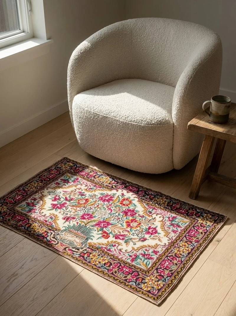 Kirman · Handgeknüpft – Beige, 57x90 cm