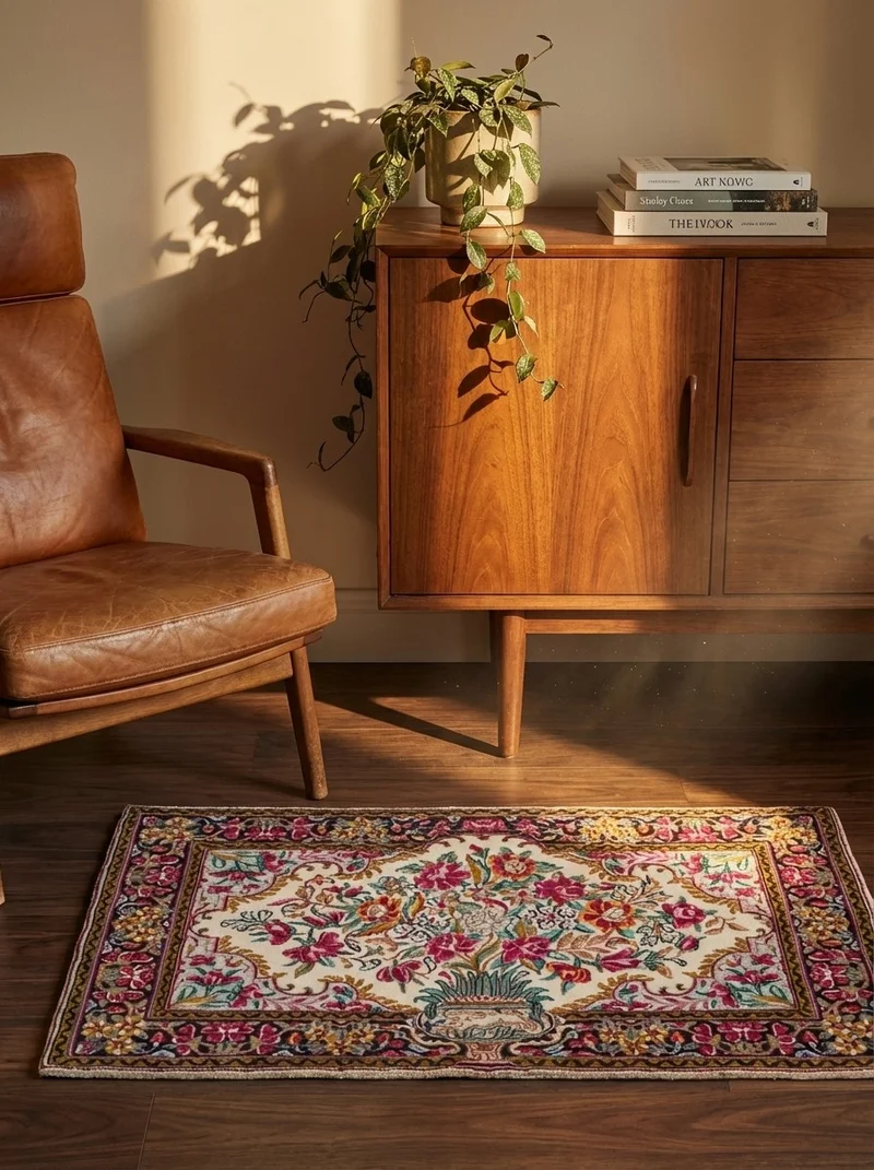 Kirman · Handgeknüpft – Beige, 57x90 cm