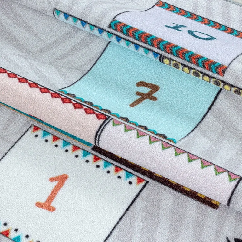 Spielteppich - Pleun Animals Hopscotch Grau