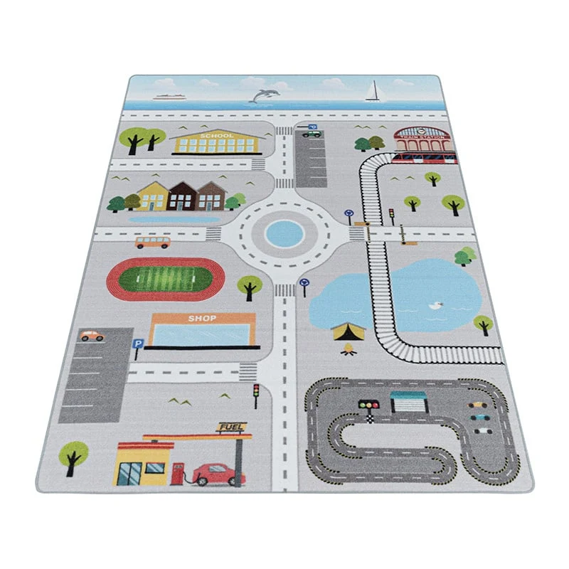 Spielteppich - Pleun Autobahn Grau