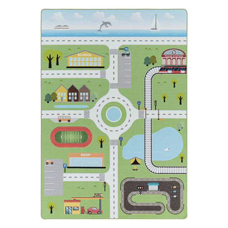 Spielteppich - Pleun Autobahn Grün