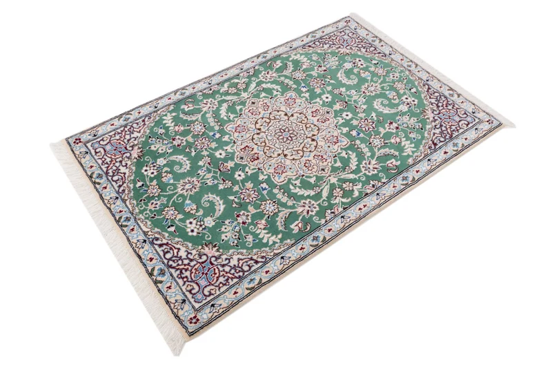 Perserteppich - Nain - 88 x 133 cm - grün