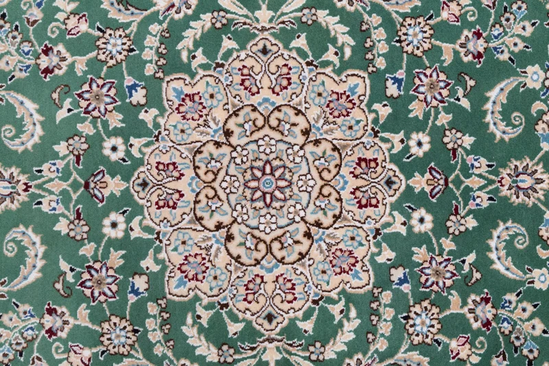 Perserteppich - Nain - 88 x 133 cm - grün