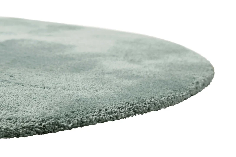 Teppich Rund Türkis Grau Hochflor "Pisa" Homie Living