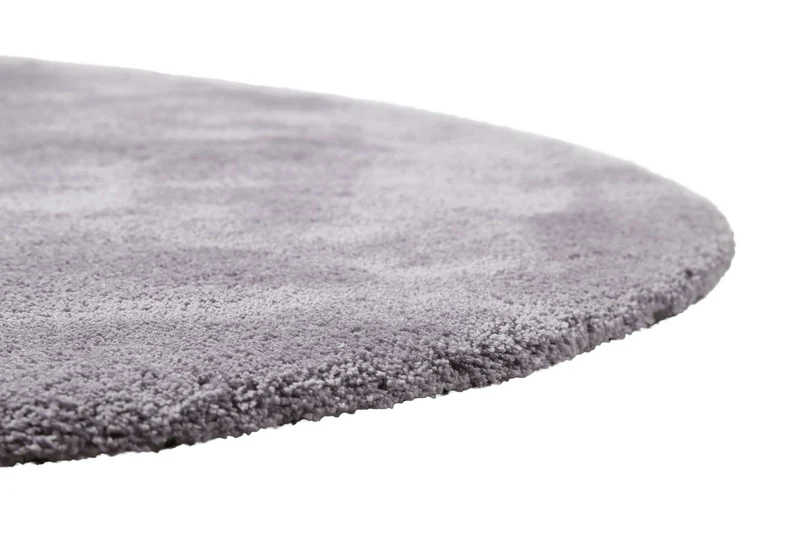 Teppich Rund Lila Hochflor "Pisa" Homie Living