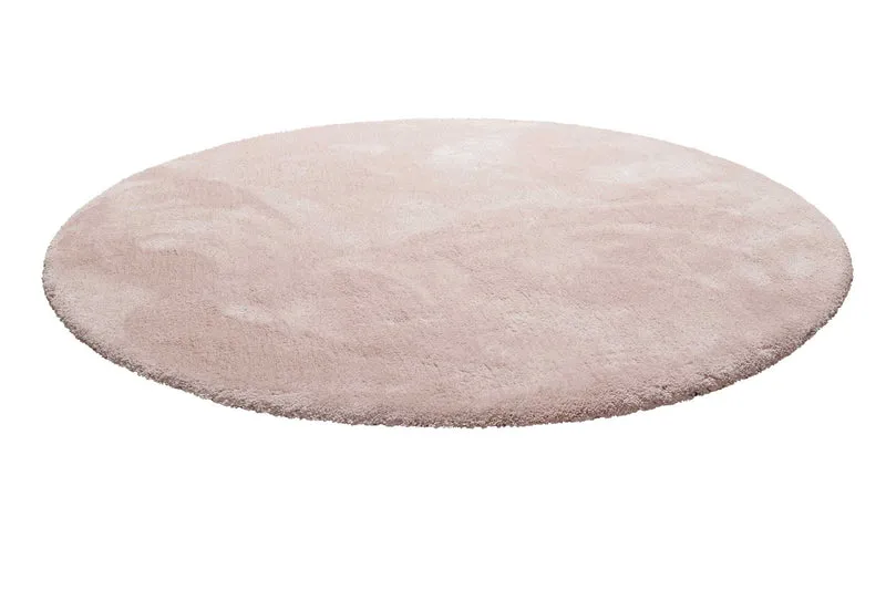 Teppich Rund Rosa Hochflor "Pisa" Homie Living