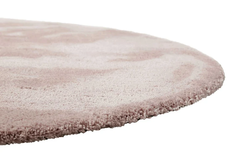 Teppich Rund Rosa Hochflor "Pisa" Homie Living