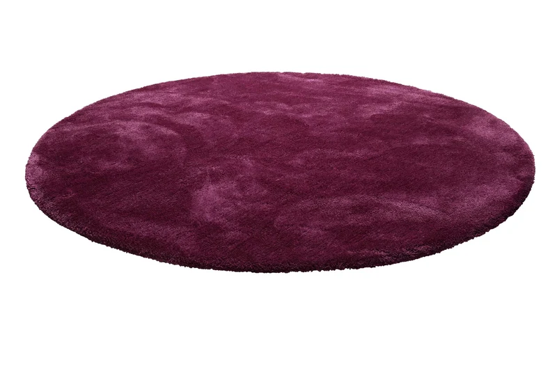 Teppich Rund Pink Violett Hochflor "Pisa" Homie Living