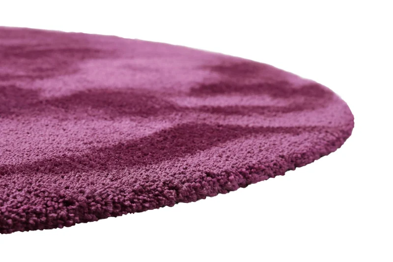 Teppich Rund Pink Violett Hochflor "Pisa" Homie Living