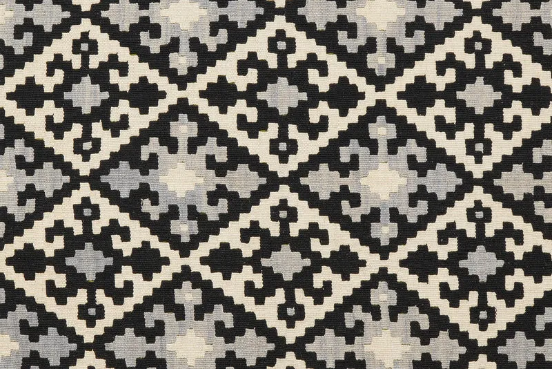 Kelim Gashgai · Handgewebt – Schwarz, 300x206 cm