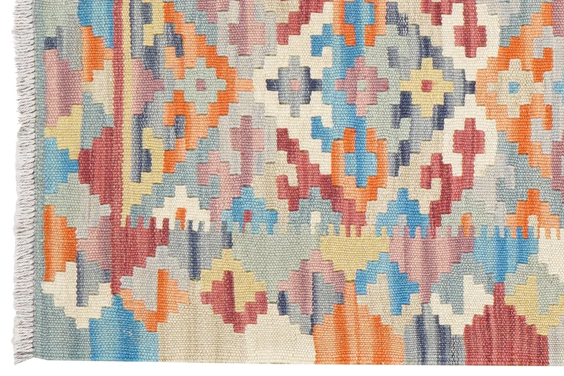 Kelim Gashgai · Handgewebt – Bunt, 197x62 cm
