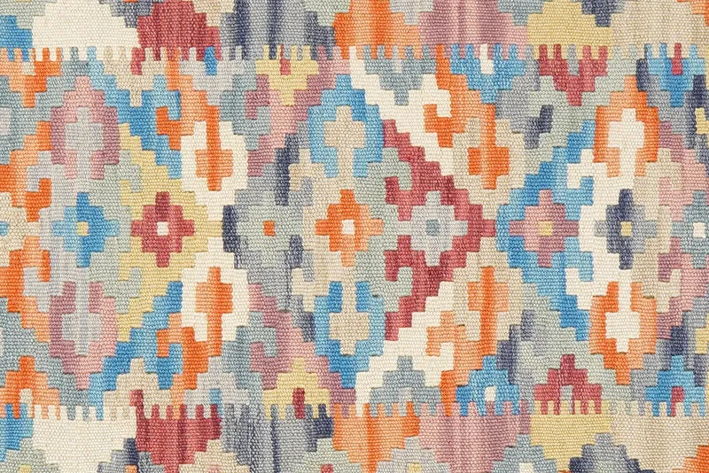 Kelim Gashgai · Handgewebt – Bunt, 197x62 cm