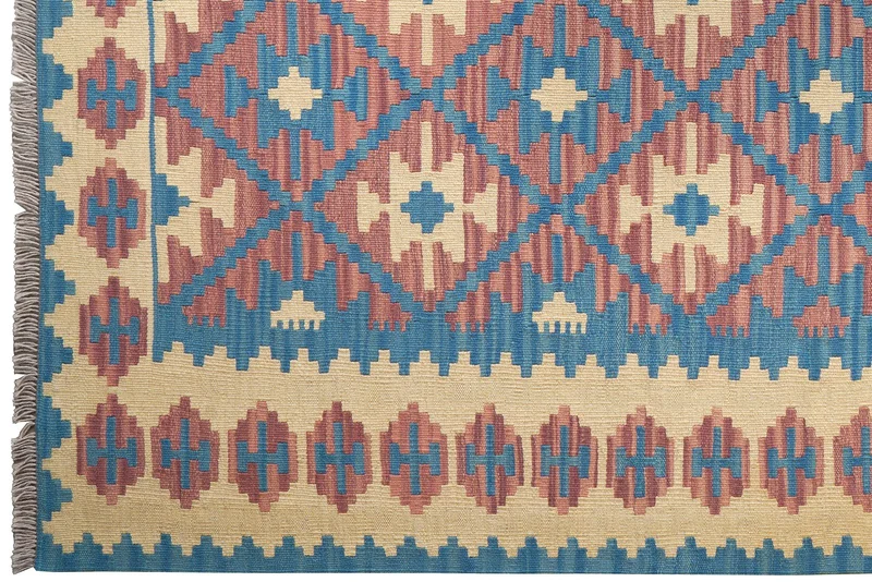 Kelim Gashgai · Handgewebt – Blau, 235x172 cm