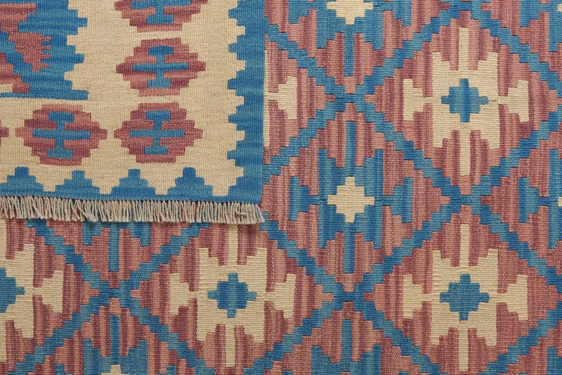 Kelim Gashgai · Handgewebt – Blau, 235x172 cm