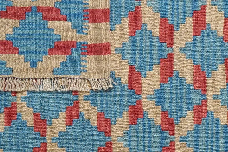 Kelim Gashgai · Handgewebt – Blau, 120x79 cm