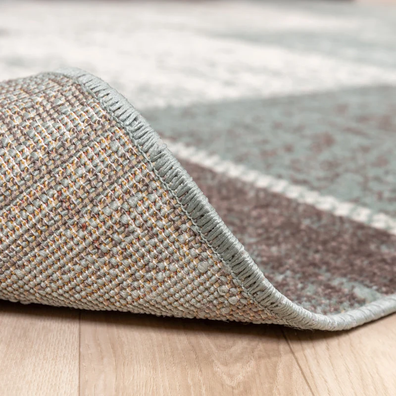 Teppich Vintage - Spring Patchwork Grün Grau