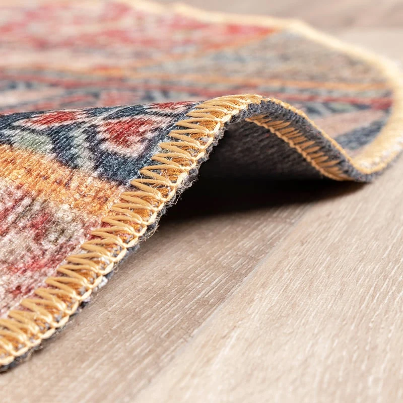 Teppich Patchwork Rund - Moods Rot No.16