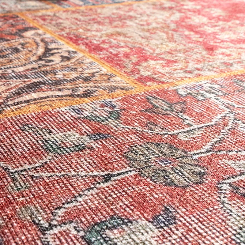 Teppich Patchwork Rund - Moods Rot No.16