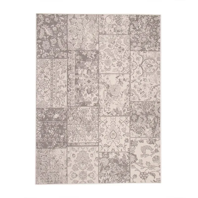 Teppich Patchwork - Miracle Grau Braun