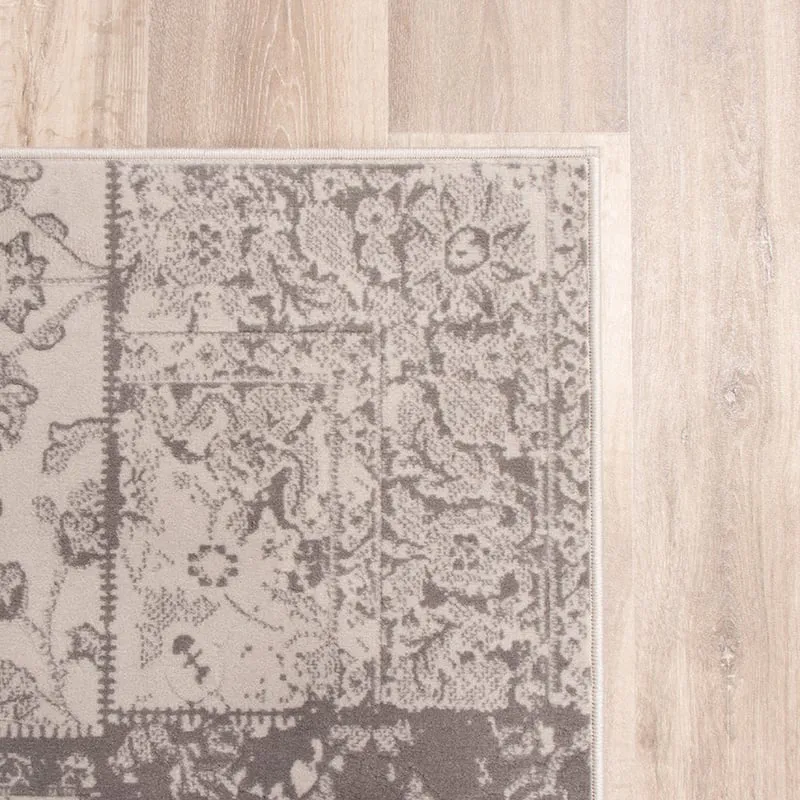Teppich Patchwork - Miracle Grau Braun