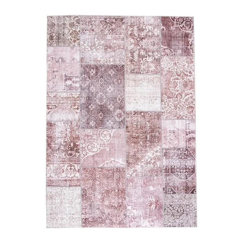 Patchwork Teppich - Lago Rot Rosa
