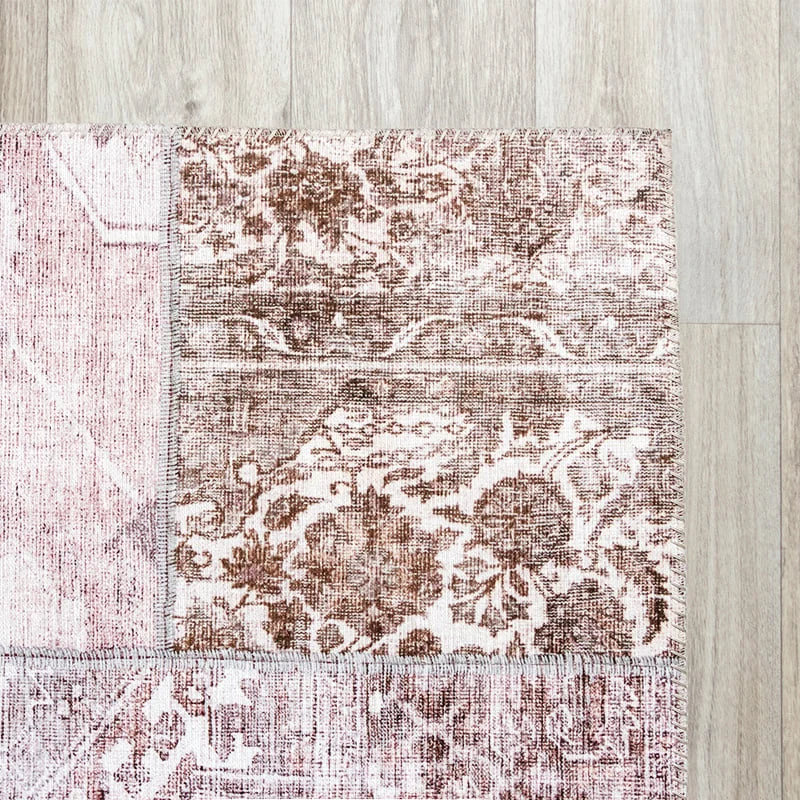 Patchwork Teppich - Lago Rot Rosa