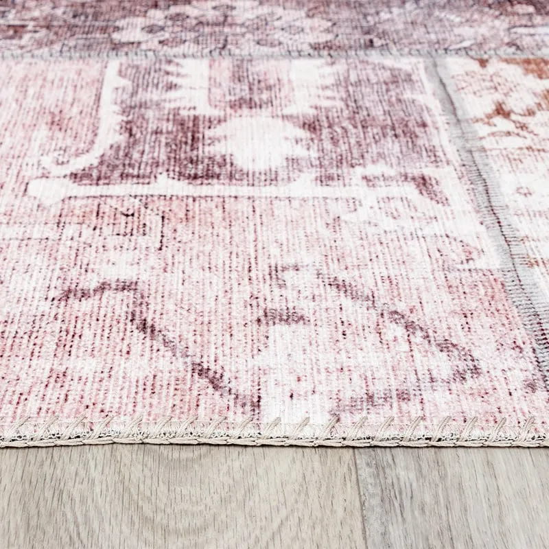 Patchwork Teppich - Lago Rot Rosa