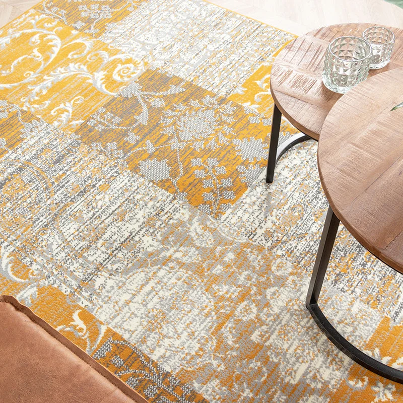Teppich Patchwork - Famous Ocker
