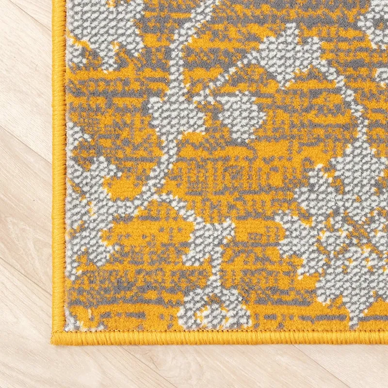 Teppich Patchwork - Famous Ocker