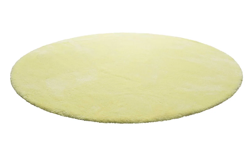 Teppich Rund Gelb Hochflor "Pisa" Homie Living