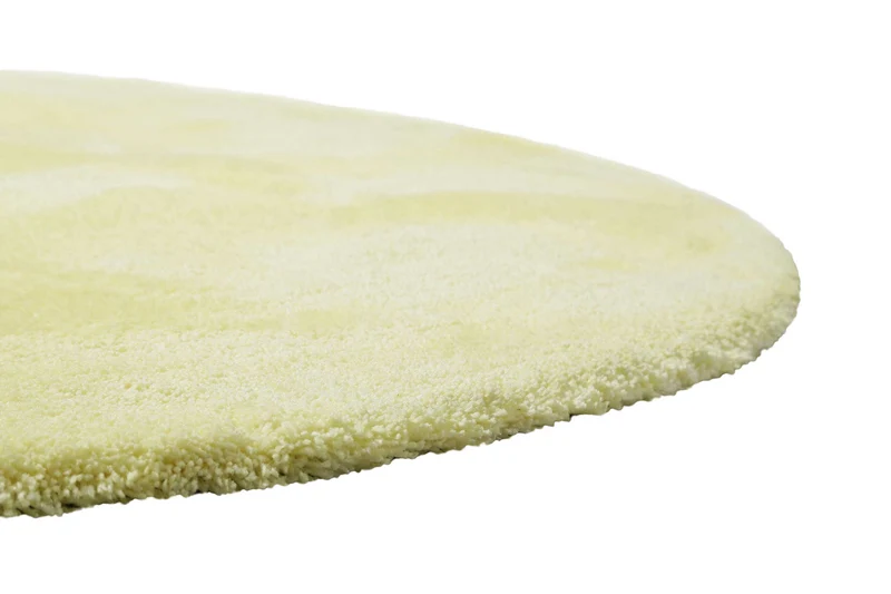 Teppich Rund Gelb Hochflor "Pisa" Homie Living