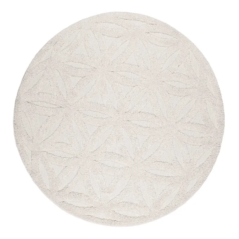 Esprit Teppich In- und Outdoor Rund Creme Beige "Shake"