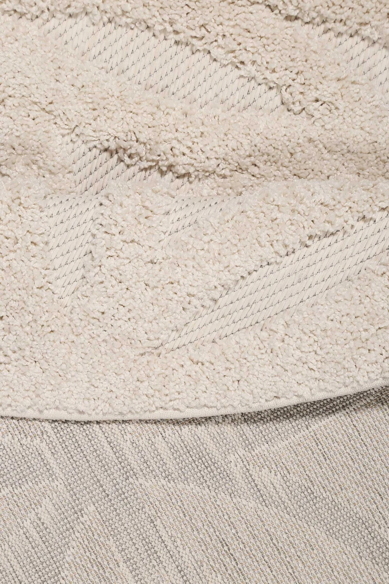 Esprit Teppich In- und Outdoor Rund Creme Beige "Shake"