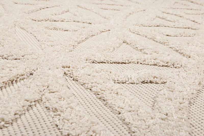 Esprit Teppich In- und Outdoor Rund Creme Beige "Shake"