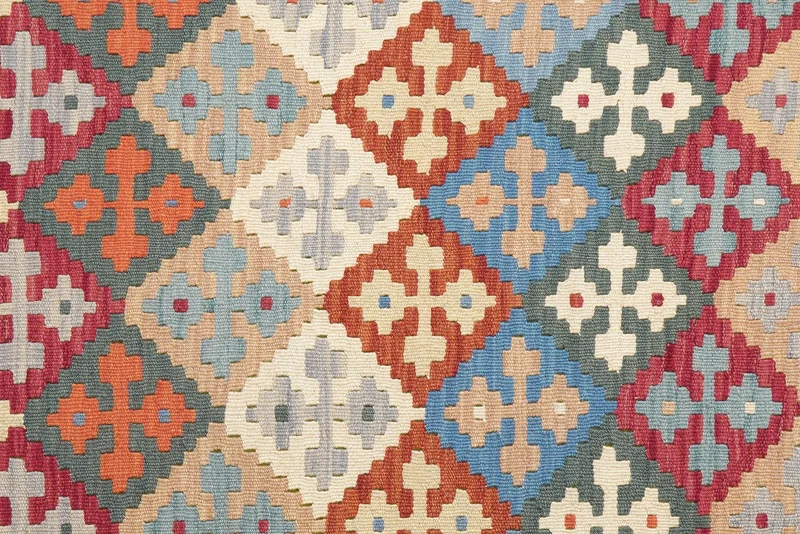 Kelim Gashgai · Handgewebt – Bunt, 246x180 cm