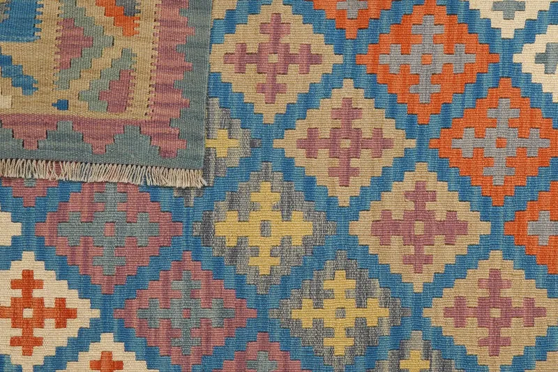 Kelim Gashgai · Handgewebt – Blau, 176x128 cm
