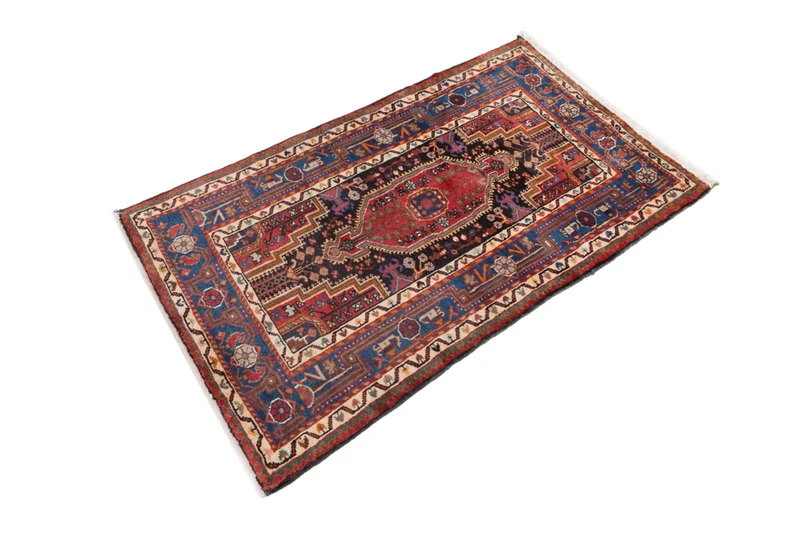 Perserteppich - Nomadic - 90 x 145 cm - dunkelrot