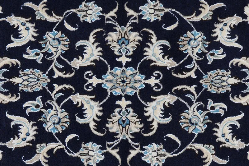 Nain 12La · Handgeknüpft – Blau, 290x75 cm