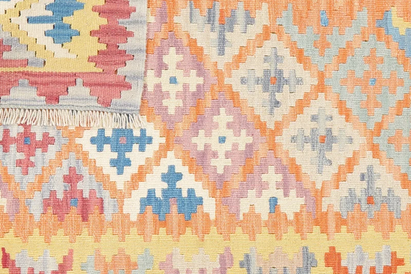 Kelim Gashgai · Handgewebt – Orange, 150x105 cm