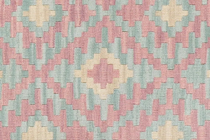 Kelim Gashgai · Handgewebt – Grün, 195x88 cm